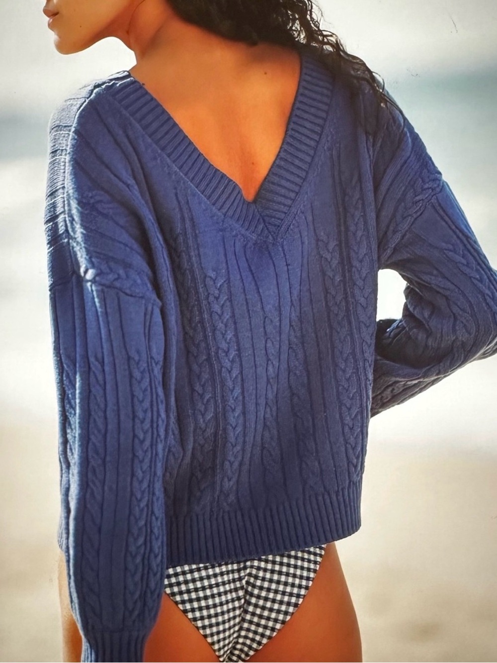 NWT navy blue Seahorse Celandine sweater from Anthropologie - large - Picture 9 of 9